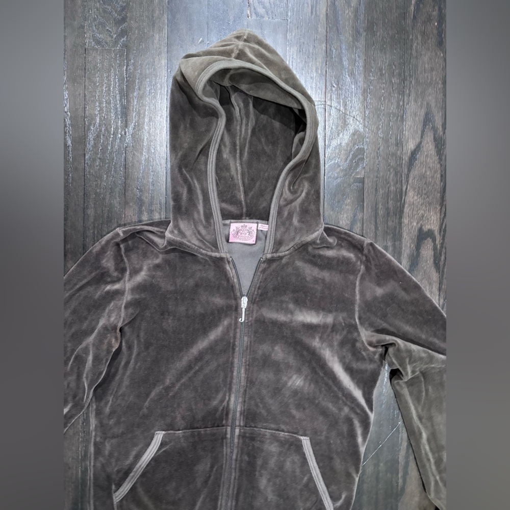Juicy Couture Brown Velour Set - Hoodie and Pants - Picture 3 of 6